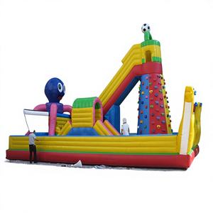 Structure gonflable PVC Thème Pieuvre : Aire de Jeu et de Glisse pour Usage Commercial Extérieur - Product Image 1