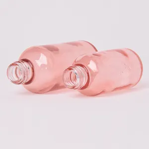Kosmetik 5ml 10ml 15ml 20ml 30ml 50ml 100ml Haaröl Ätherisches Öl Parfüm Rosa Glas Tropf flasche Für Hautpflege verpackungen