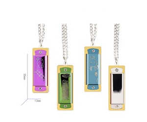 Harmonica miniature colorée écologique à 4 trous, collier, jouet musical pour enfants, cadeau, vente en gros - Product Image 5