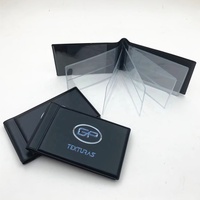 Dompet asuransi PVC plastik hitam cetak kustom murah dompet saku tempat kartu logam buku