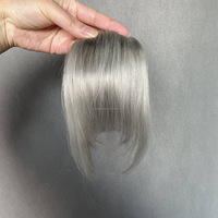Cheveux humains Air Bangs 3D cheveux frange 8 pouces Clip dans les extensions de cheveux naturel Style français frange postiche pour les femmes