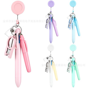 Set <span class=keywords><strong>de</strong></span> Accesorios para Enfermeras Macaron Dickmon Personalizado: Bolígrafos <span class=keywords><strong>de</strong></span> Aleación Duradera, Tijeras Plegables, Marcador Permanente, Bolígrafos Retráctiles y Llaveros - Product Image 5
