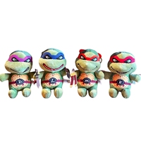 Promoción: Peluches de Tortugas Ninja de 4 pulgadas (10 cm) al por mayor, juguetes de peluche de personajes de anime y dibujos animados, llaveros, muñecos para máquina de garras mini