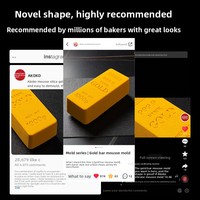 Akoko Grand moule en silicone pour mousse à gâteau en forme de rectangle Moule à pâtisserie populaire pour dessert français