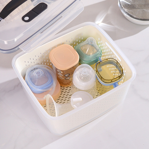 Bé lưu trữ chai nhựa lưu trữ hộp công suất lớn di động cho ăn chai giá lưu trữ hộp Khô - Product Image 5