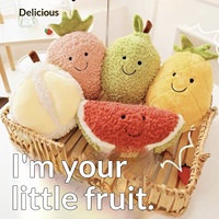 Peluche mignonne en forme de fruit, taille 8 pouces, pour machine à griffes et jouet de lancer de mariage, sans impression