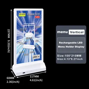 KEJEA A5 LED Poster Box T Shape Advertising Light Display Stand With Rechargeable Battery