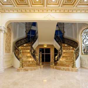 Barandilla de Hierro Forjado Neoclásica Moderna para Escaleras Interiores de Alta Calidad con Protección UV Resistente al Óxido para Hoteles, Balcones y Villas - Product Image 1
