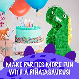 Pinata de dinosaure personnalisé avec bandeau et chauve-souris pour les fêtes d'anniversaire, carnaval à thème pour enfants et événements connexes, célébration et Dec - Product Image 5