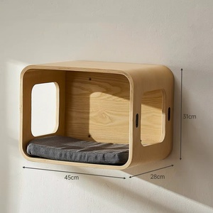 Struttura per arrampicata in legno curvo per gatti con struttura a muro per gatti - Product Image 1