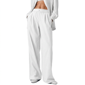 <span class=keywords><strong>Pantaloni</strong></span> Casual da Donna Vintage Traspiranti <span class=keywords><strong>con</strong></span> Cerniera e <span class=keywords><strong>Cintura</strong></span> a Vita Alta Rosa Primaverili - Product Image 5