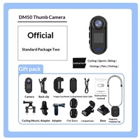 Kamera Aksi 2K Thumb Camera yang Dapat Dipasang di Dada dengan Layar 1.3+0.8" HD, Perekam Portabel dengan Stabilisasi Gambar, Kamera Sport Mini
