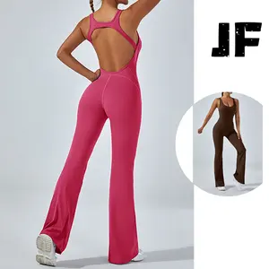 Neues Design weihnachtlicher Weitbein-Stil-Jumpsuit Gesäßstraffung Schönheit Rücken Strampelanzüge Damen-Jumpsuit