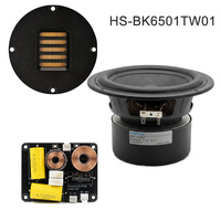 Samtronic Kit DIY d'enceintes de médiums et de graves de 6,5 pouces (176 mm) + Tweeter AMT et filtres de crossover pour la division des fréquences audio