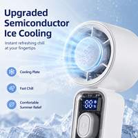 Ventilateur de cou portable sans pales ultra-silencieux, alimenté par batterie, mini, puissant, pour sports d'été et activités de plein air
