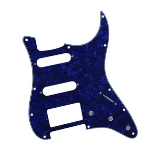 Golpeador de guitarra eléctrica HSS St azul perla de 4 capas al por mayor con orificio de pastilla Humbucker para piezas de guitarra ST