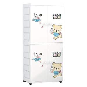 <span class=keywords><strong>ตู้</strong></span>เสื้อผ้าเด็ก <span class=keywords><strong>ตู้</strong></span>เก็บของพลาสติก <span class=keywords><strong>ลาย</strong></span>หมีน่ารัก พร้อมช่องแขวนและ<span class=keywords><strong>ลิ้นชัก</strong></span> 2 ชั้น สำหรับจัดเก็บเสื้อผ้าเด็ก - Product Image 1