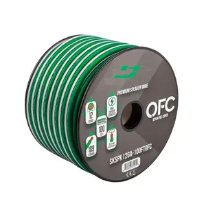 Cuivre étamé et pvc12 transparent AWG 2 Core Câble de haut-parleur Certificat OFC UL Câble de haut-parleur double