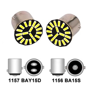 Lampadine LED per Auto 1156 P21W BA15S 1157 BAY15D <span class=keywords><strong>P21</strong></span>/5W, Luci di Direzione <span class=keywords><strong>12V</strong></span> 6500K 4014 18SMD, Lampada per Retromarcia, Freno e Parcheggio - Product Image 2