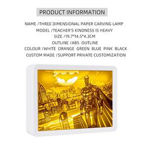Personaje de la película productos periféricos de <span class=keywords><strong>Batman</strong></span>, arte de marco de foto de papel de lámpara luz de la noche de regalo de vacaciones - Product Image 4