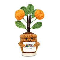 Positief Gehaakte Oranje Cadeaus Voor Vrouwen Haken Fruit Gehaakte Bloem Emotionele Plant Positieve Zonnebloem Voor Huisdecor