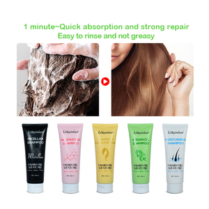 Champú nutritivo contra la pérdida de cabello de etiqueta privada, champú de queratina con aceite de suero para el crecimiento del cabello de biotina - Product Image 5