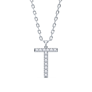 Colgante Minimalista Personalizado con Letra Mayúscula, Diamante Cultivado en Laboratorio de Lujo Premium, Calidad VVS VS EF, Plata de Ley 925, Oro - Product Image 3