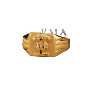Anillo de Oro Ashoka con Diseño de León para Hombre, Anillo de Oro de Diseño Tradicional y Elegante - Product Image 1