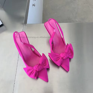 Summer Elegant Exy Women's Pointed Toe Bows Plus Size High <b>Heels</b> Stiletto Flats - Product Image 6