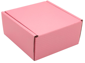 Kleine rosa Karton Wellpappe Mailer Boxen Prägung Aseptische Verpackung für kleine Unternehmen Bastel geschenke mit UV-Beständigkeit - Product Image 5