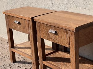 Modern Home Bedroom <b>Antique</b> Industrial Wooden <b>Frame</b> Small Side Table Cabinet Convertible Wooden Top Nightstand Drawer - Product Image 4