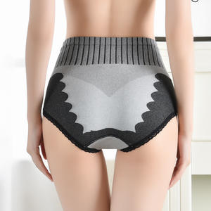 Ropa interior sin costuras <span class=keywords><strong>de</strong></span> tiro medio para mujer con encaje, calzoncillos <span class=keywords><strong>de</strong></span> tubo cómodos, colores <span class=keywords><strong>de</strong></span> contraste, ropa interior <span class=keywords><strong>de</strong></span> algodón con entrepierna y control <span class=keywords><strong>de</strong></span> barriga - Product Image 5