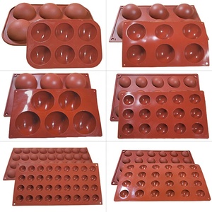 Moldes antiadherentes de <span class=keywords><strong>media</strong></span> <span class=keywords><strong>esfera</strong></span> <span class=keywords><strong>para</strong></span> hornear pasteles, <span class=keywords><strong>molde</strong></span> de silicona de forma redonda <span class=keywords><strong>para</strong></span> jabón de Chocolate, <span class=keywords><strong>molde</strong></span> de silicona con 6 orificios - Product Image 2