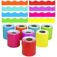Autocollants de bordure personnalisés pour tableaux d'affichage, multicolores, pour la décoration des bordures de tableaux d'affichage en classe, bordures arc-en-ciel, décorations