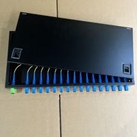 BANGBANG 1x16 Boîtier de terminaison PLC en cassette, Montage en rack SC, Répartiteur optique ODF, Panneau de brassage fibre optique FTTH, Acier laminé à froid