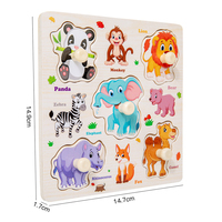 Nouveaux produits dessin animé puzzle en bois 3d jouets pour enfants éducation préscolaire des nourrissons bricolage jeu de bureau garçons et filles éducation précoce