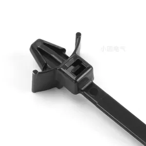 Gestion efficace des câbles 4.8*165mm: attaches zippées à montage poussé avec pointe de flèche pour trous ronds