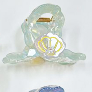 Pince à cheveux en résine Angelina 8 cm, coquillage et étoile de mer, pour femme, usage quotidien, style doux - Product Image 6