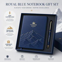 Ensemble cadeau de bloc-notes d'entreprise en cuir avec logo personnalisé, 100 feuilles, papeterie professionnelle personnalisée pour réunions de bureau, souvenir