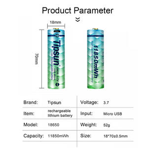 Großhandel <span class=keywords><strong>3</strong></span>,7 v li-ion batterie 18650 ladegerät batre 18650 wiederaufladbare - Product Image 3