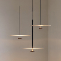 Lustre LED design AB Personality Minimalist Flying Saucer en fer, réglable en hauteur, intensité variable, pour bureau et bar