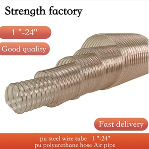 Factory Outlet Durable Flexible Clear PU Colección de extracción de polvo Carpintería Vacío Alambre de acero <span class=keywords><strong>Manguera</strong></span> de plástico Colector de polvo - Product Image 5