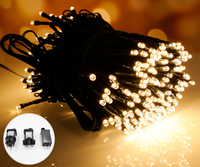 Décorations de sapin de Noël, 6 modes de projection, IP65, 80 LED, projecteur de flocons de neige rotatif, étoile argentée creuse 3D, décoration de sommet de sapin
