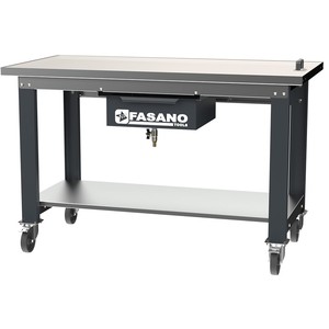 Banc de travail Fasano Tools 48 po x 30 po avec plateau en acier, tiroir et étagère pour équipement de réparation de carrosserie - Product Image 1