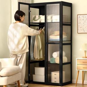 Armadio Moderno Economico in Bambù per Camera da Letto, Design Minimalista, Area Appendiabiti Semplice, Essenziale per Appartamenti in Affitto - Product Image 3