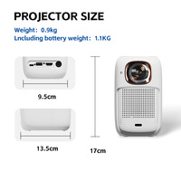 Mini projecteur LED portable de bonne qualité, compatible Android 4K, courte focale, WiFi, cinéma numérique, mise au point automatique