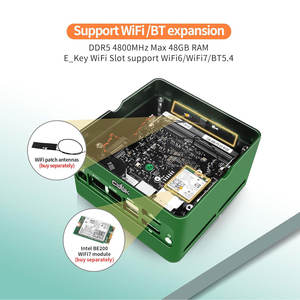 Mini PC CWWK X86-P5 Pocket NAS N355 N150 Actualizado con DDR5, <span class=keywords><strong>4x</strong></span> M.2 NVMe, <span class=keywords><strong>2x</strong></span> I226-V 2.5GbE LAN, WiFi7/BT5.4, Mini Ordenador Expandible - Product Image 5