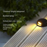 Lumière d'escalier murale LED ronde sans cadre encastrée étanche IP65 3W 6W 120V 220V pour extérieur