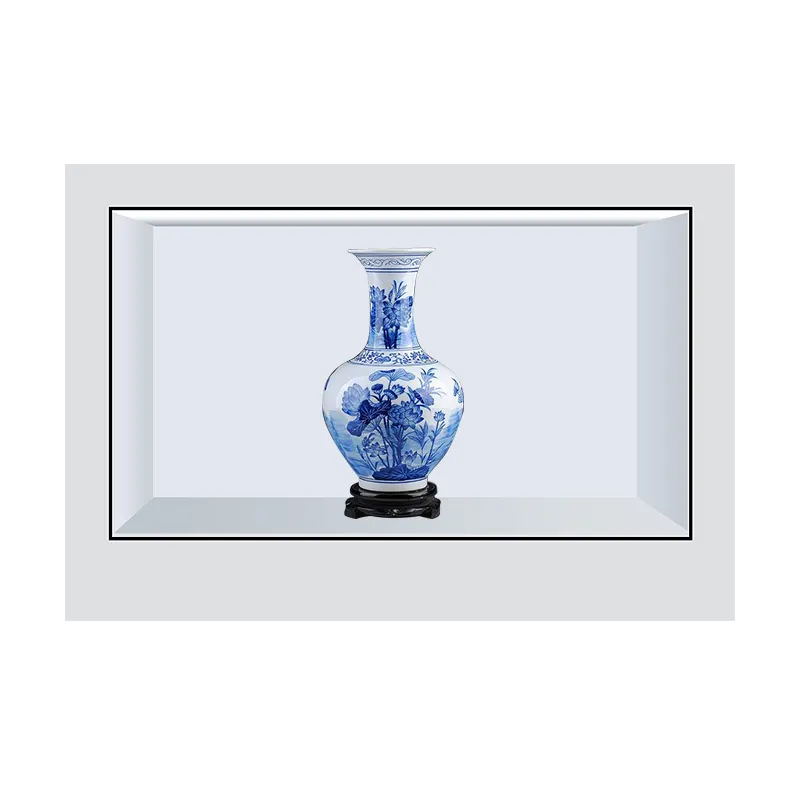 New style 55 inch commercial advertising display touch screen display cabinet transparent screen cabinet