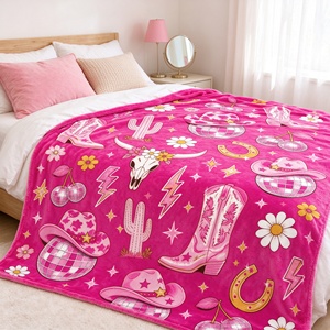Selimut Flanel Ramah Lingkungan Motif <span class=keywords><strong>Disco</strong></span> Cowgirl, Selimut Sofa Hangat untuk Dekorasi Rumah 130x150cm - Product Image 4